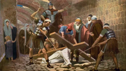 Jesus Falls for the Second Time While Carrying His Cross